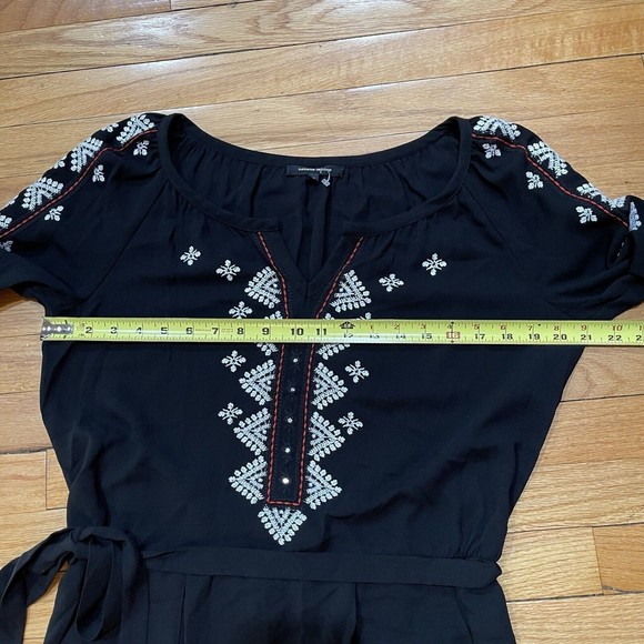 Nanette Lepore Mariachi Sheath Womens Boho Dress Size 6 Embroidered Black NEW - Picture 5 of 16